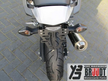 BRUUDT Kennzeichenhalter für Honda NC700S ab 2012 für Mini oder Original Blinker.