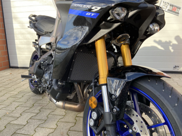 Kühlerabdeckung Schwarz/Silber für Yamaha Tracer 9 und tracer 9 GT(+) ab baujahr 2021