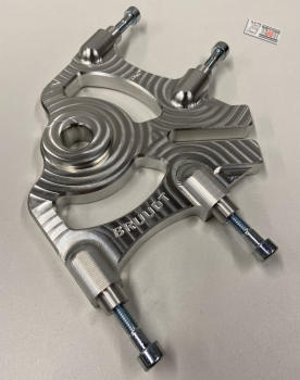 Preview: BRUUDT Supermoto Radial lefthandbrake kit für KTM, Husqvarna, GasGas mit einer 20mm Hinterachse Ohne Bremssattel. (Silver)