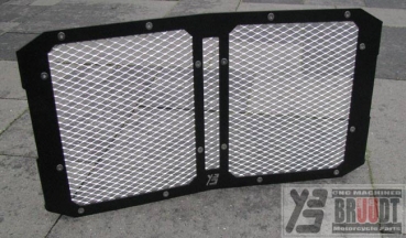 Radiator guard for the Yamaha FZ1, FZ8,  FZ1 Fazer and FZ8 Fazer Black/Silver