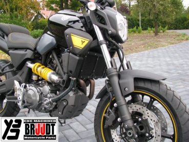 Kühlerabdeckung Schwarz/Schwarz für Yamaha MT-03  Baujahr 2006-2014