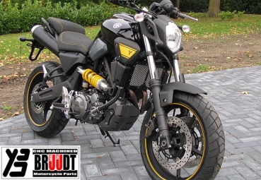 Kühlerabdeckung Schwarz/Silber für Yamaha MT-03 Baujahr 2006-2014