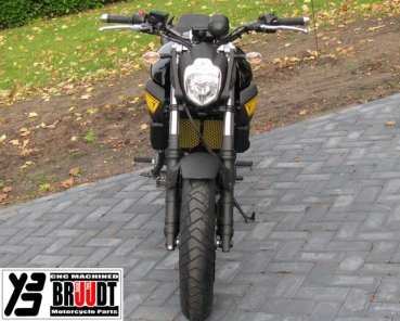 Kühlerabdeckung Schwarz/Gelb für Yamaha MT-03 2006-2014