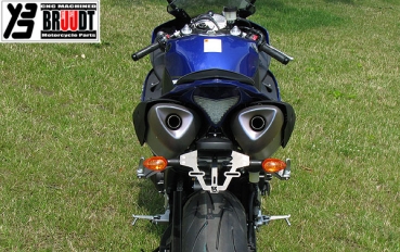 BRUUDT Kennzeichenhalter für Yamaha R1 ab 2009 Für Original Blinker und Mini Blinker.