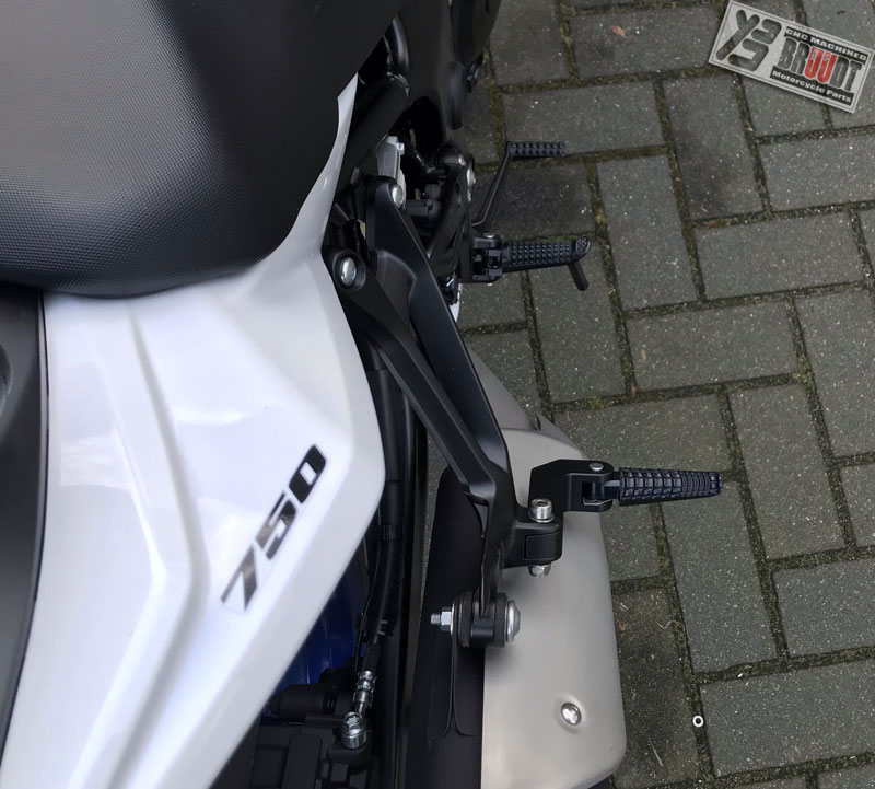 BRUUDT CNC Machined Special Parts BRUUDT Passenger foot peg lowering