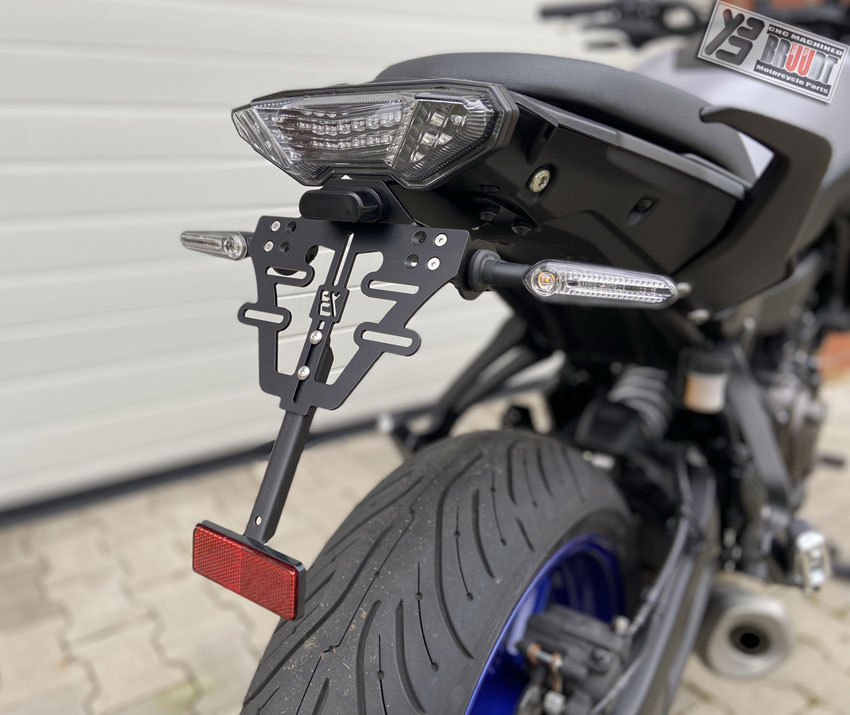 BRUUDT CNC Machined Special Parts - BRUUDT Kennzeichenhalter für Yamaha MT- 07 Tracer, Tracer 7 ab Baujahr 2020