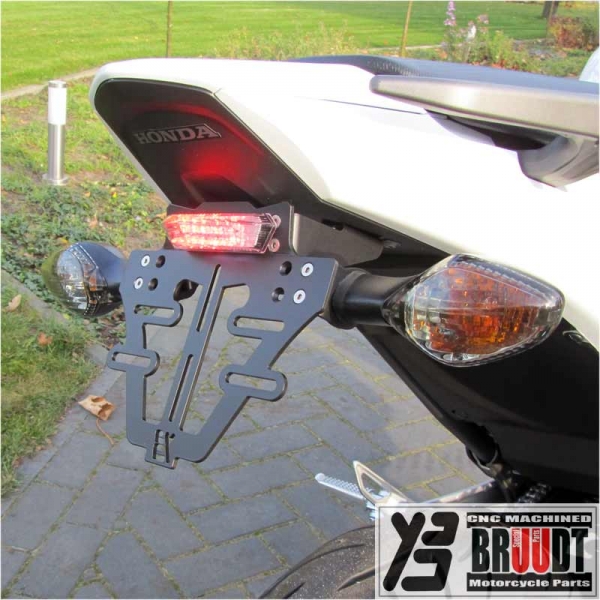 BRUUDT Kennzeichenhalter für Honda NC700S ab 2012 für Mini oder Original Blinker.