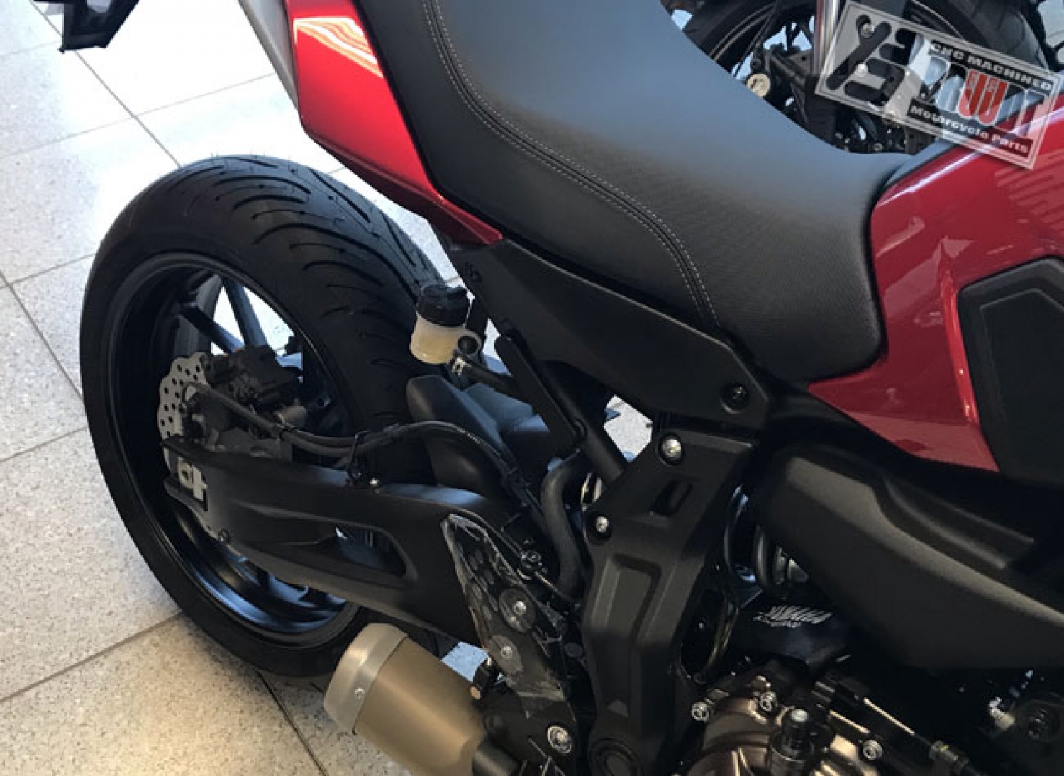 BRUUDT footrest blanking plate set for the Yamaha MT07 Tracer & Tracer 7.