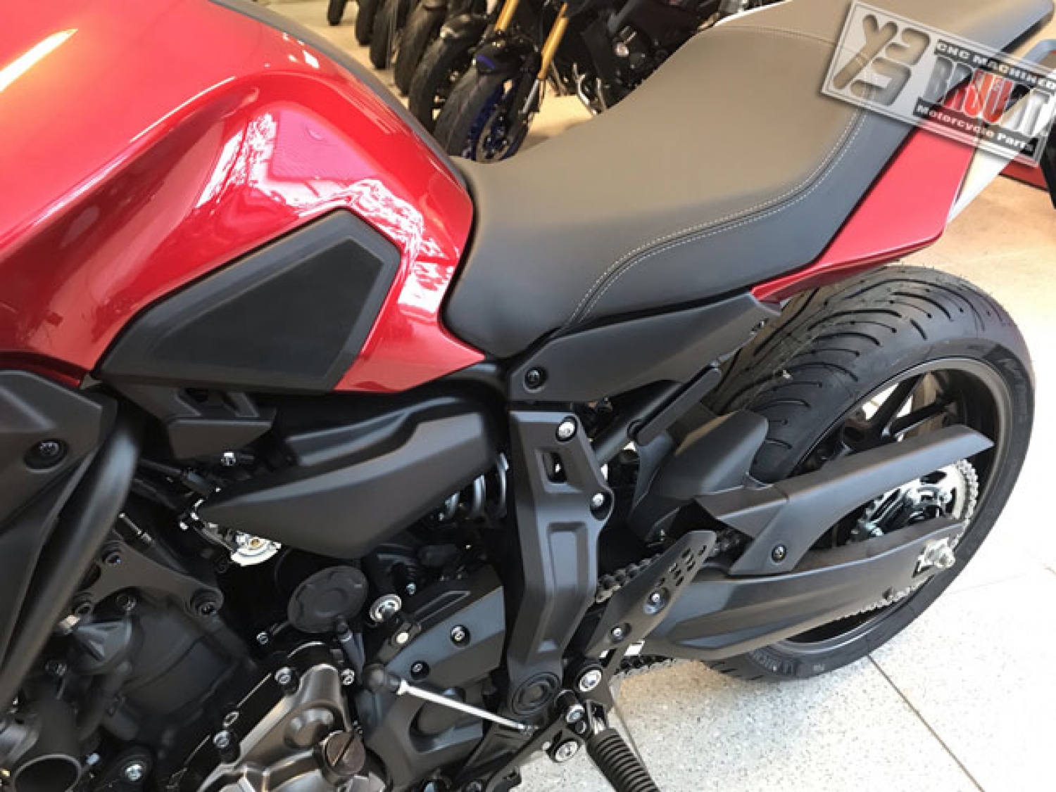 BRUUDT footrest blanking plate set for the Yamaha MT07 Tracer & Tracer 7.