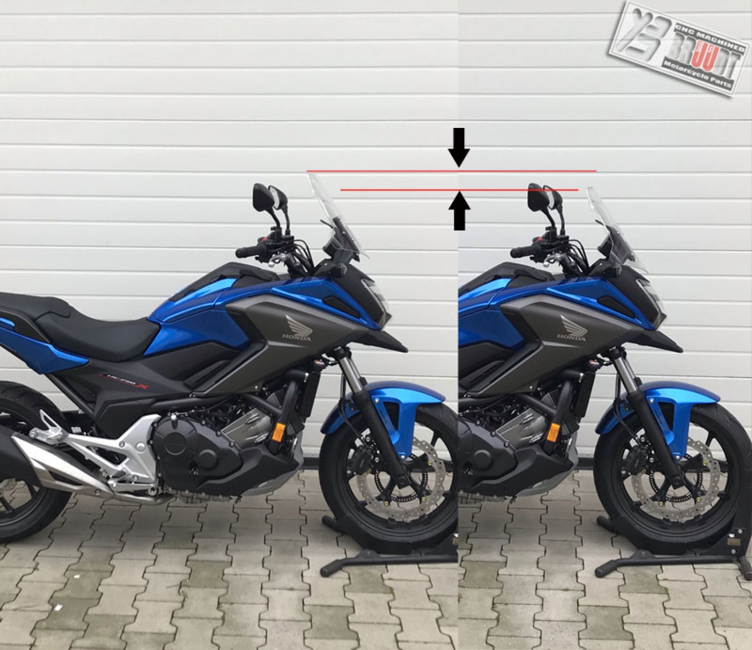 BRUUDT Windschildverstellung für Honda NC750X Bj 2016-2020