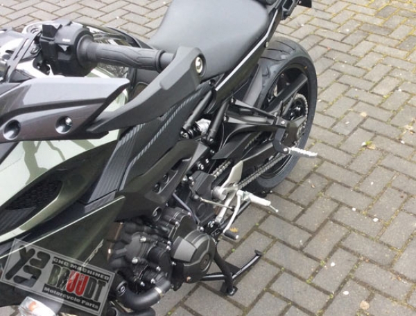 Sozius Fußrasten Tieferlegung Satz für Yamaha MT-09(SP) bis 2021 Sozius Fußrasten Tieferlegung Satz für Yamaha MT-09(SP) bis 2021