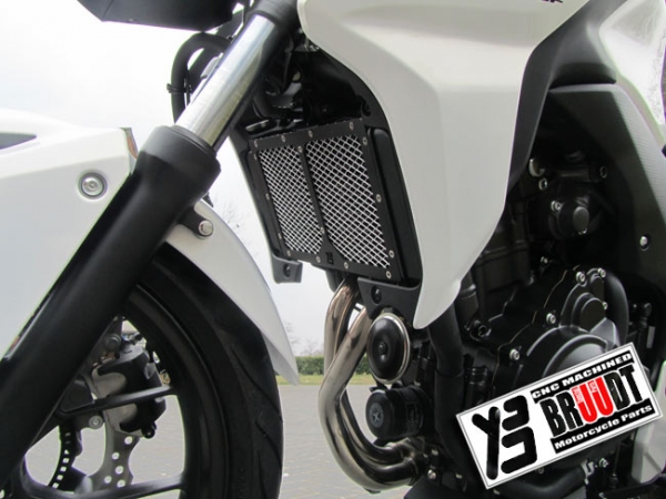 Kühlerabdeckung für Honda CB500F ab 2013 Schwarz/Silber