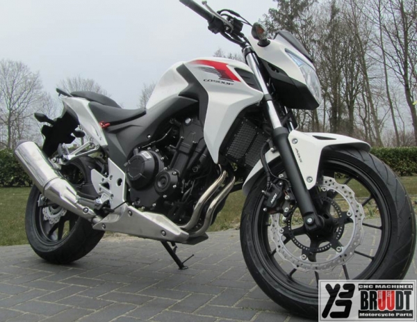 Kühlerabdeckung für Honda CB500F ab 2013 Schwarz/Silber