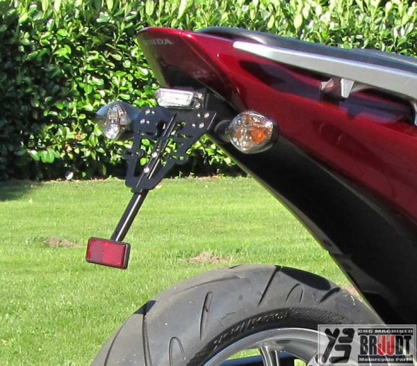BRUUDT Kennzeichenhalter für Honda Integra 700 ab 2012 für Mini oder Original Blinker
