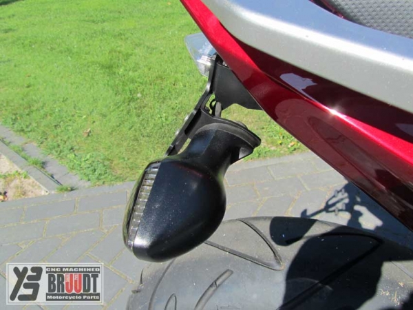 BRUUDT Kennzeichenhalter für Honda Integra 700 ab 2012 für Mini oder Original Blinker