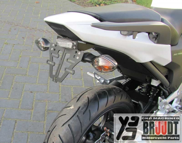 BRUUDT Kennzeichenhalter für Honda NC700X ab 2012 für Mini oder Original Blinker