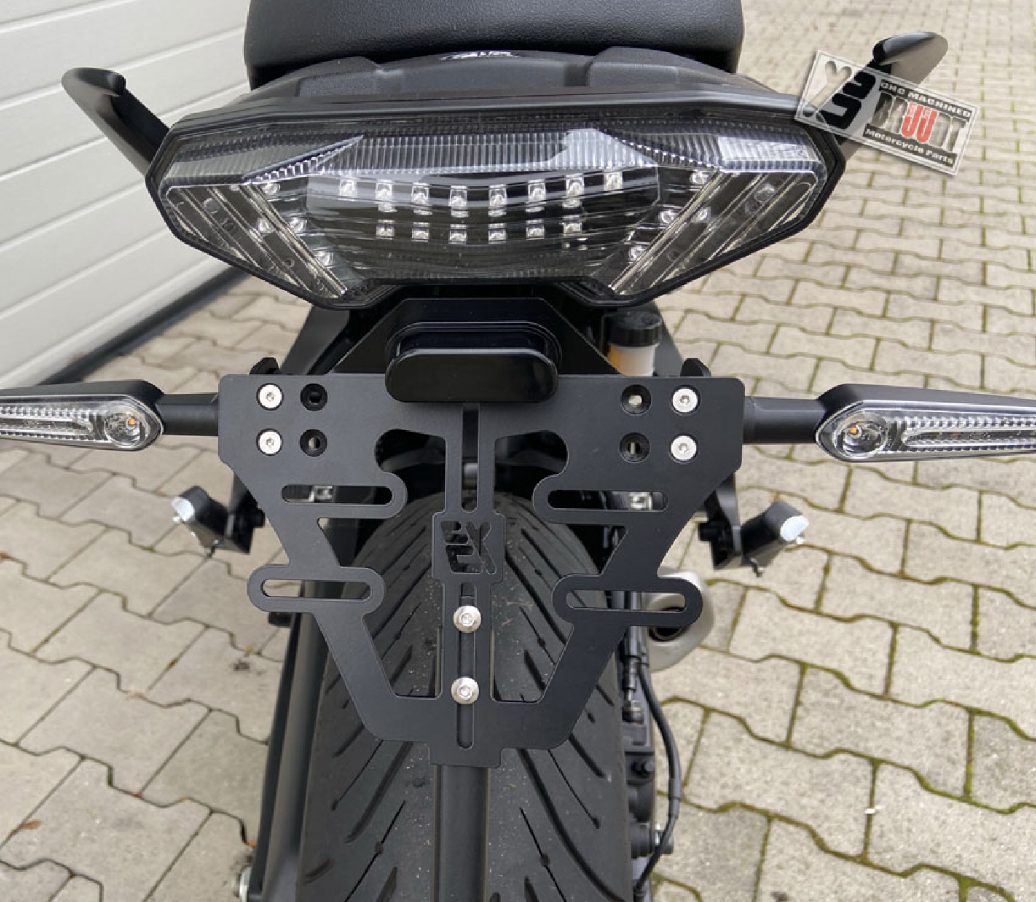 BRUUDT Kennzeichenhalter für Yamaha MT-07 Tracer, Tracer 7 ab Baujahr 2020