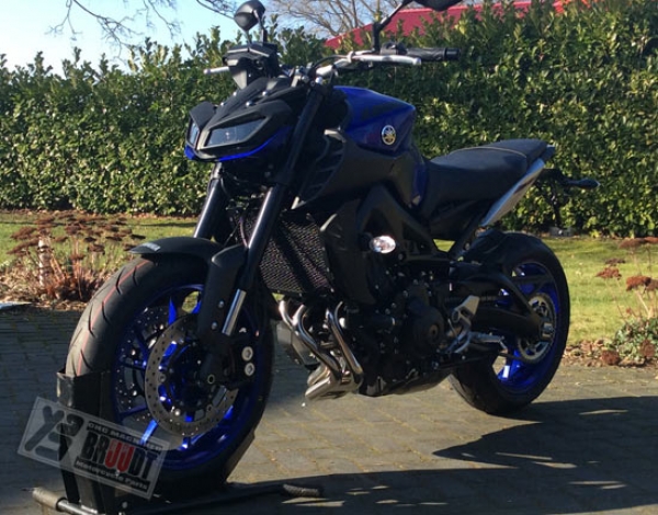 Kühlerabdeckung Schwarz für Yamaha MT-09 BJ 2017-2020