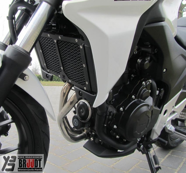 Kühlerabdeckung für Honda CB500F ab 2013 Schwarz/Schwarz