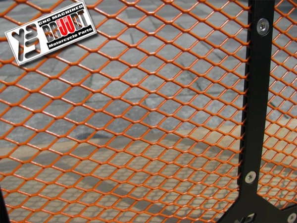 Kühlerabdeckung Schwarz/Orange für Yamaha MT-03 Baujahr 2006-2014